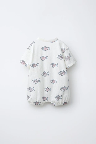 Короткий комбинезон с принтом «рыбы»- Заказать в России