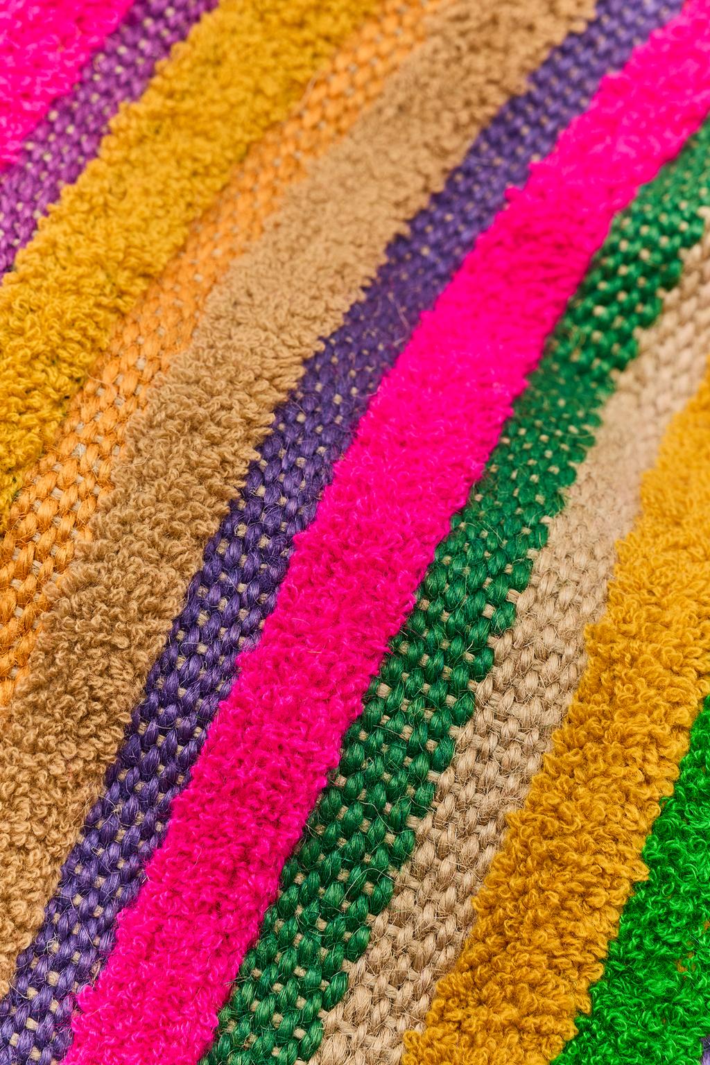 СУМКА С ПРИНТОМ В ПОЛОСКУ ИЗ 100% ДЖУТА