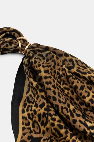 Пальто-парео с анималистическим принтом- Заказать в России