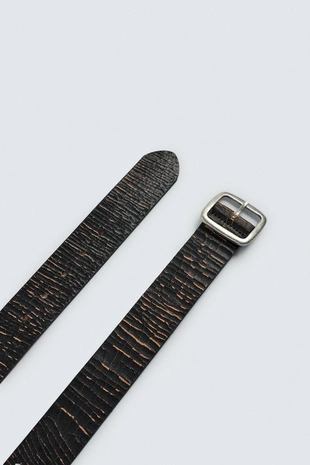 Широкий ремень из кожи с эффектом кракле- Заказать в России