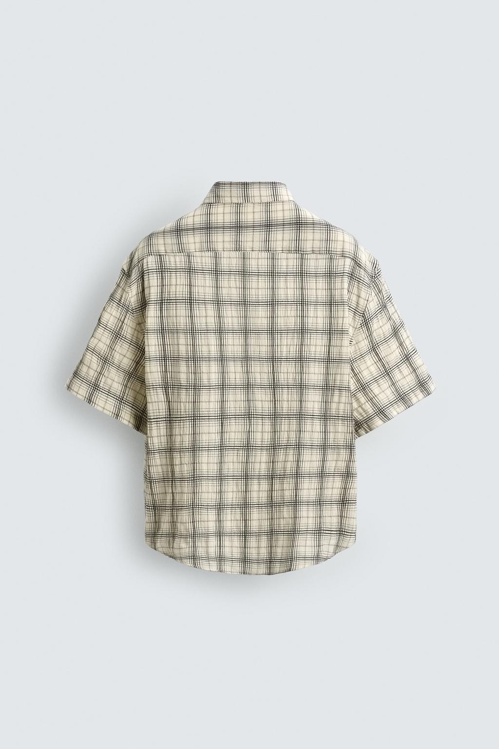 РУБАШКА RELAXED FIT ЖАККАРД В КЛЕТКУ