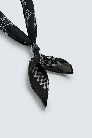 Бандана с графическим геометрическим принтом- Заказать в России