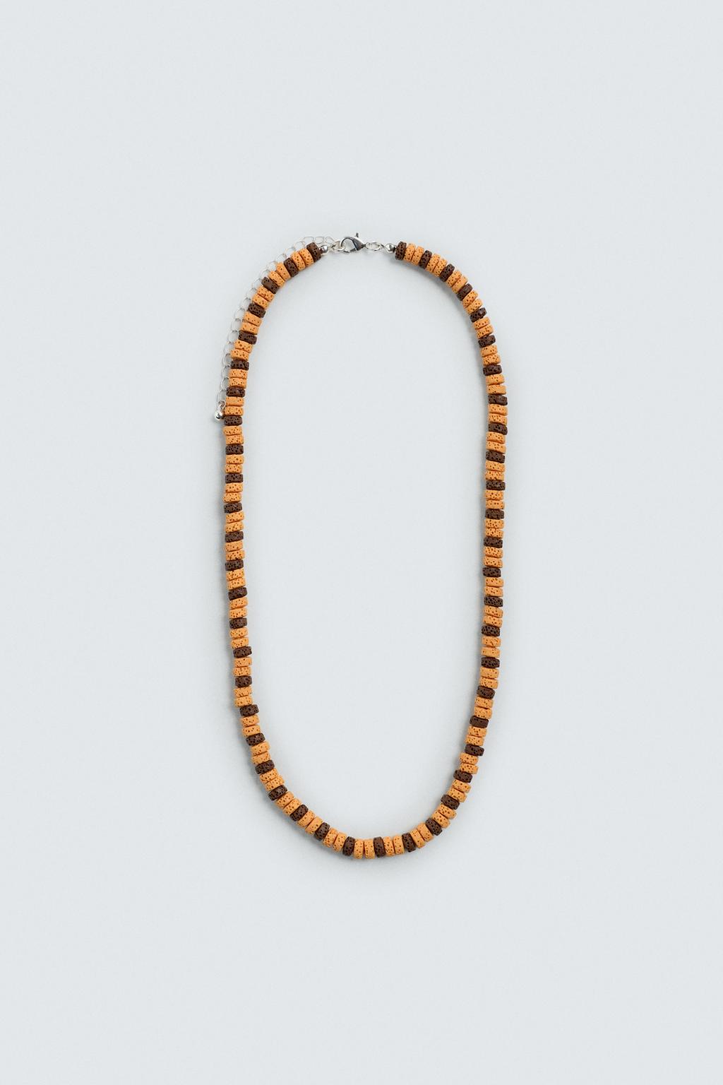 ОЖЕРЕЛЬЕ С БУСИНАМИ И КАМНЕМ