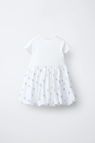 Комбинированное платье-баллон- Заказать в России