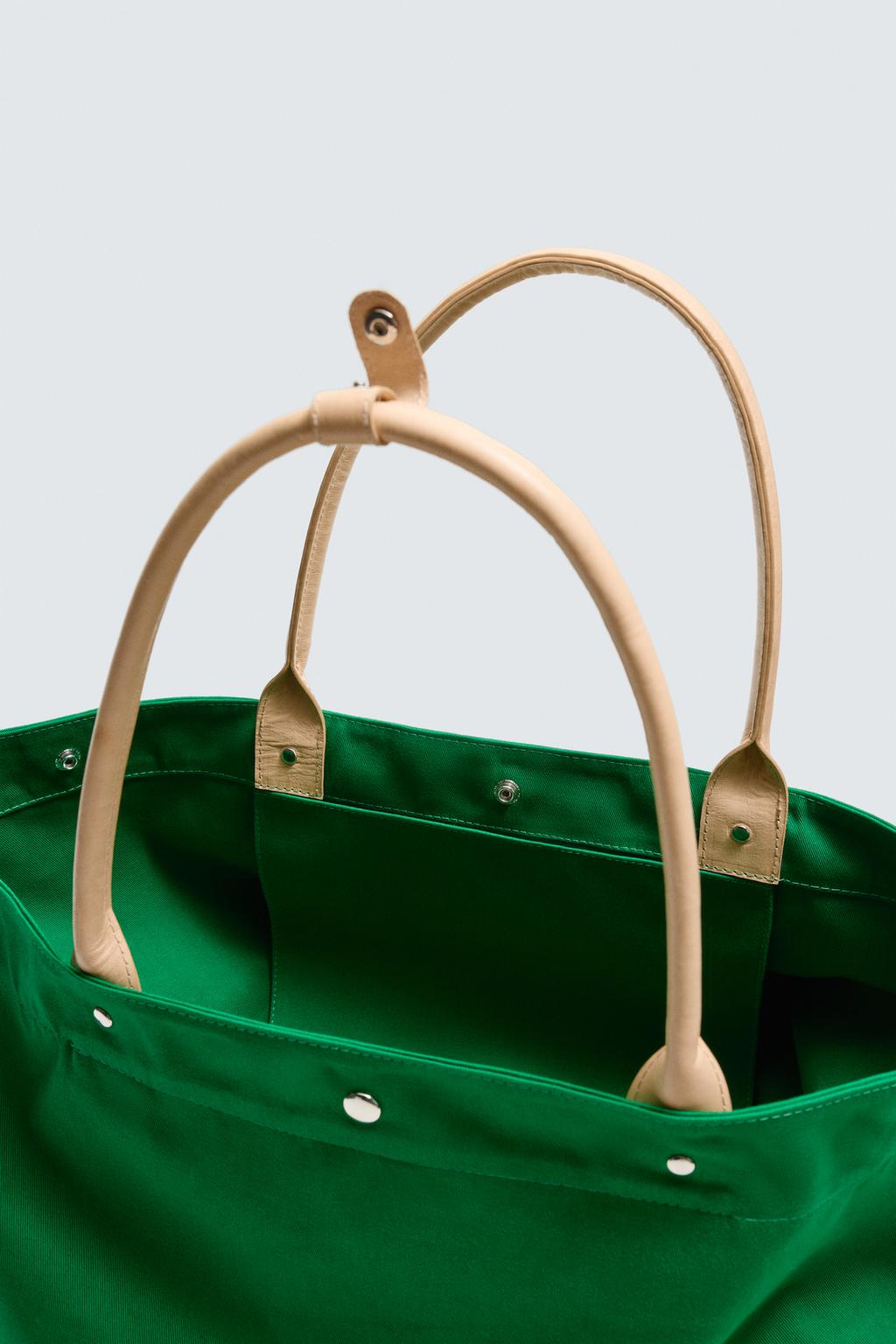 СУМКА-ШОПЕР С КОЖАНЫМИ ДЕТАЛЯМИ AARON LEVINE X ZARA