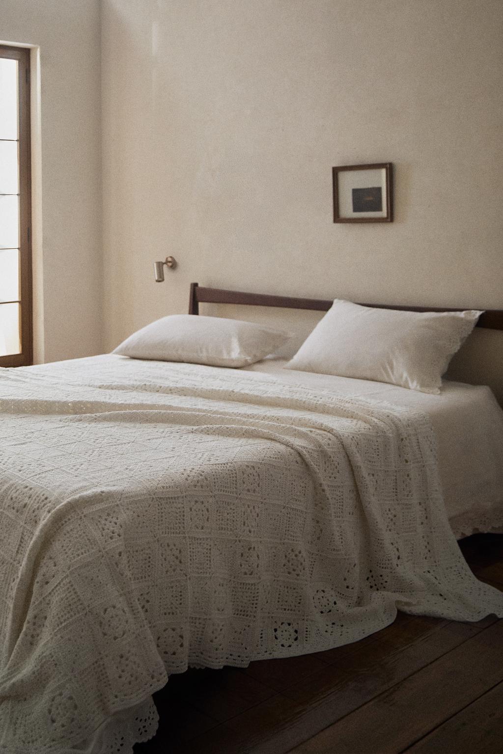 Покрывало из хлопка с крючком в стиле пэчворк