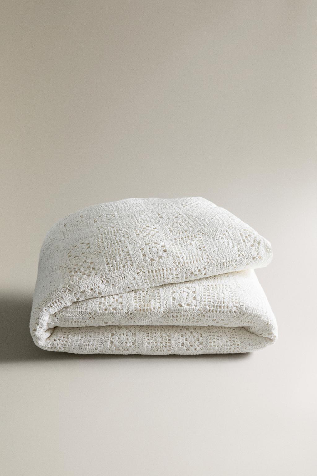 Покрывало из хлопка с крючком в стиле пэчворк