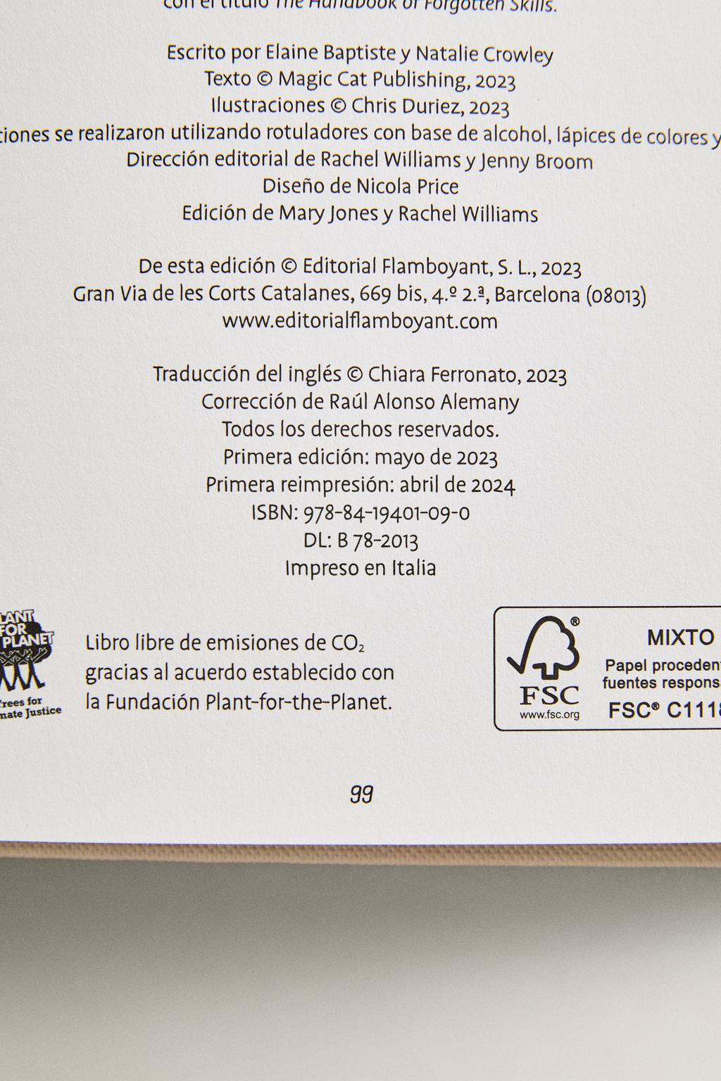 Книга для детей «забытые навыки» (на испанском)