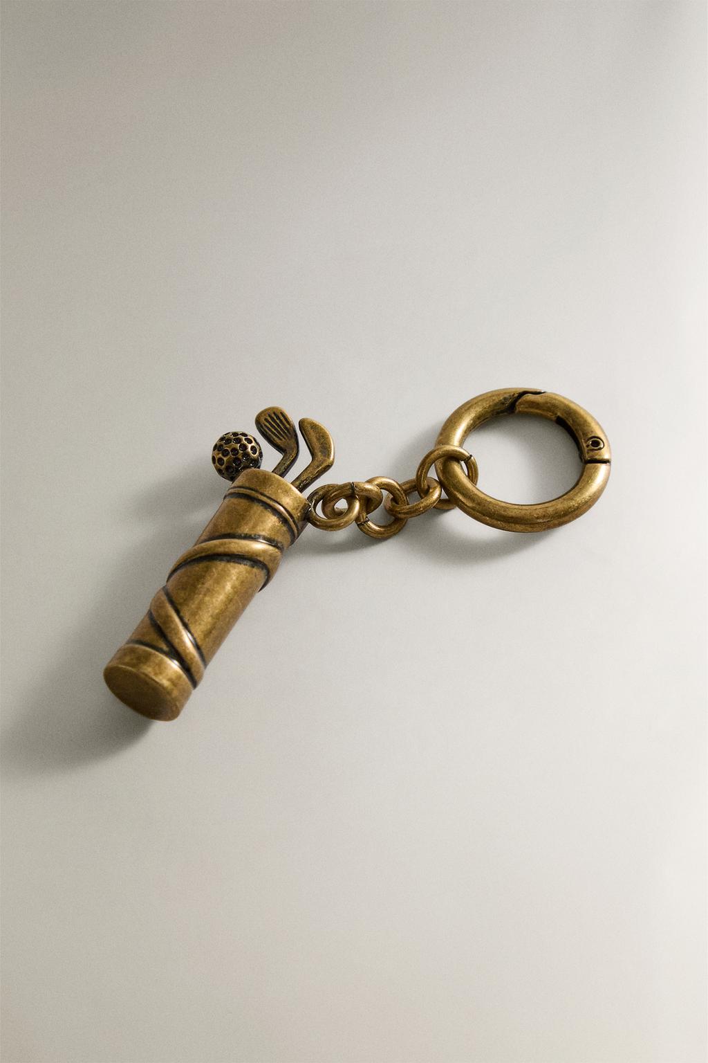 Брелок-кольцо для ключей с мотивом сумки для гольф-клюшек