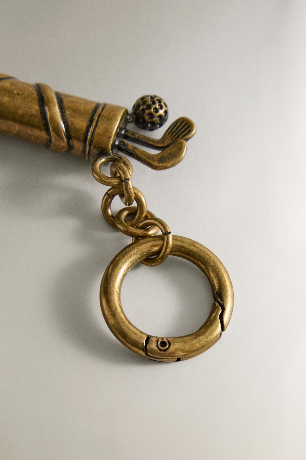 Брелок-кольцо для ключей с мотивом сумки для гольф-клюшек