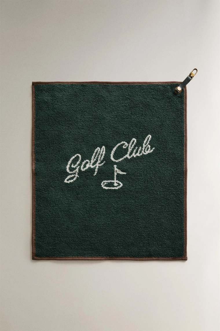 Хлопковое полотенце с лозунгом «клуб гольфа»