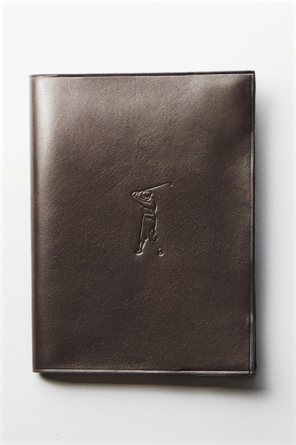 Обложка для заметок для гольфа из кожи