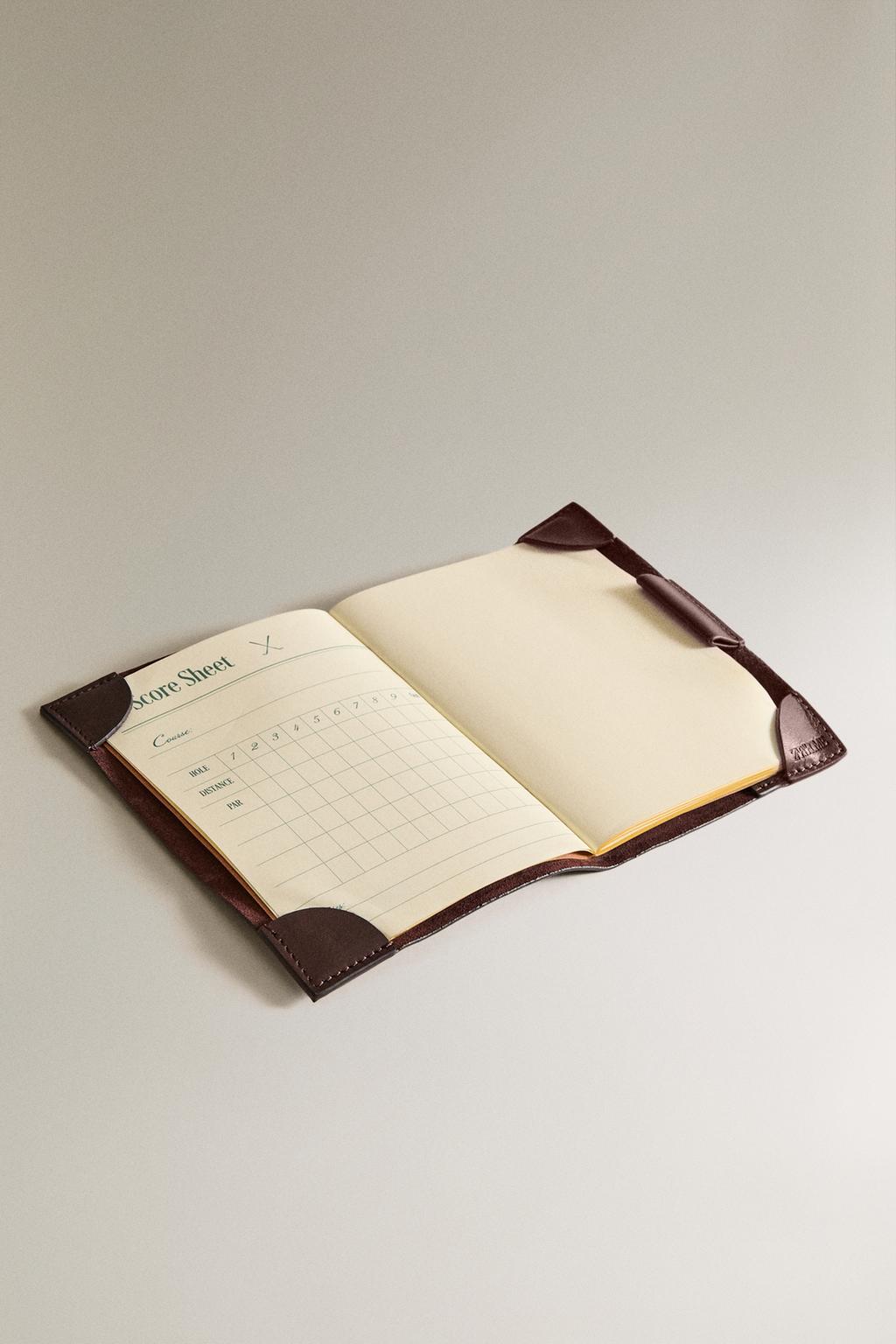 Обложка для заметок для гольфа из кожи