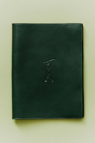Кожаная обложка для блокнота для гольфа- Заказать в России
