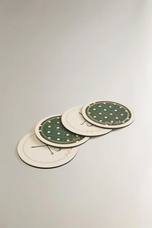 Набор подставок для бокалов из пробки (набор из 4 штук)- Заказать в России