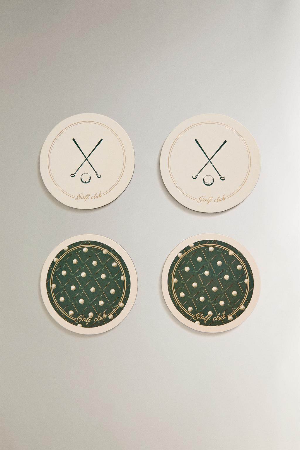 Набор подставок для бокалов из пробки (набор из 4 штук)