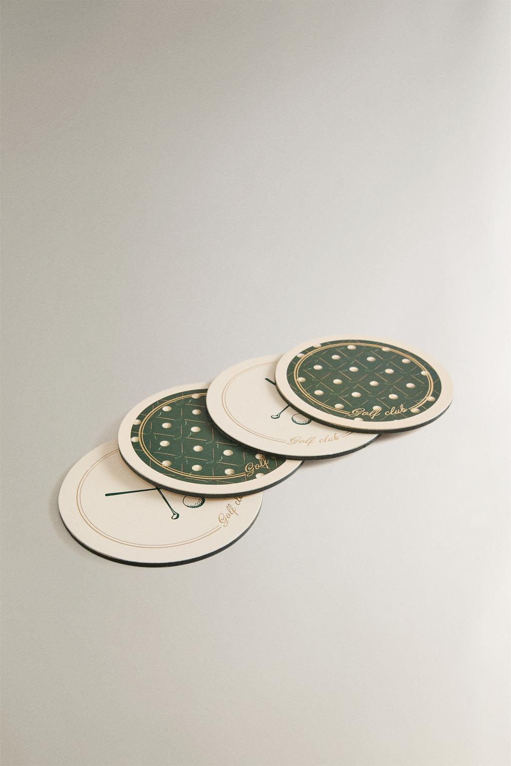 Набор подставок для бокалов из пробки (набор из 4 штук)