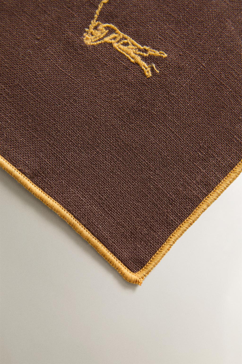 Набор льняных кофейных подставок (набор из 4 штук)