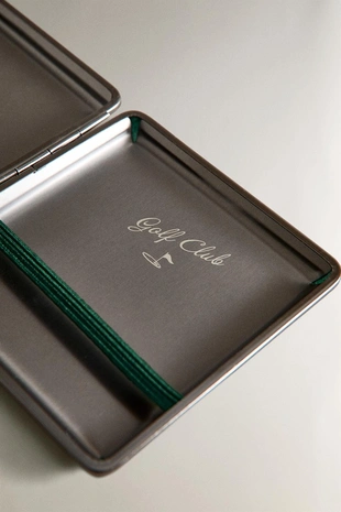 Зеленый кожаный портсигар- Заказать в России