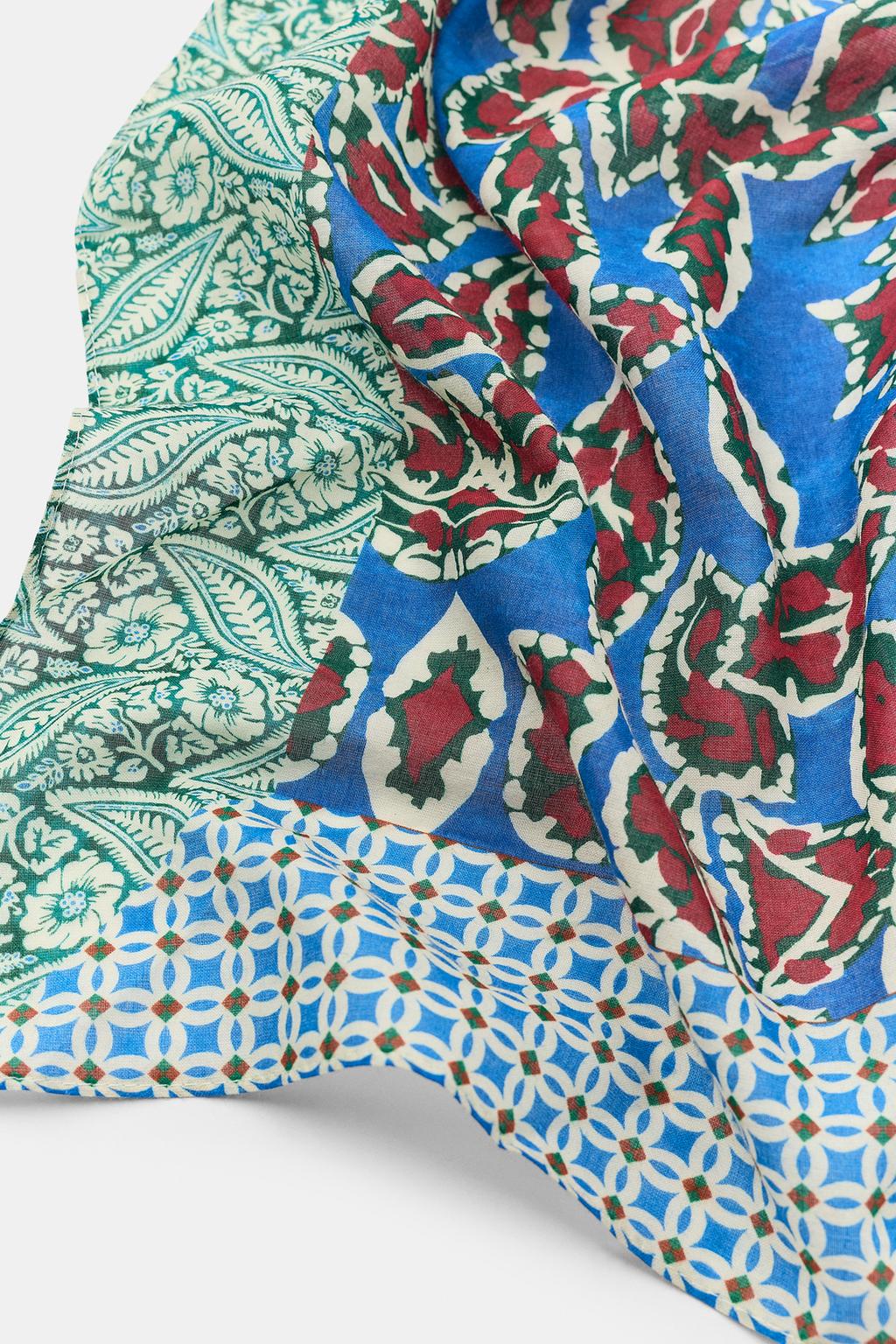 ШАРФ С ПРИНТОМ В СТИЛЕ АЗУЛЕЖУ