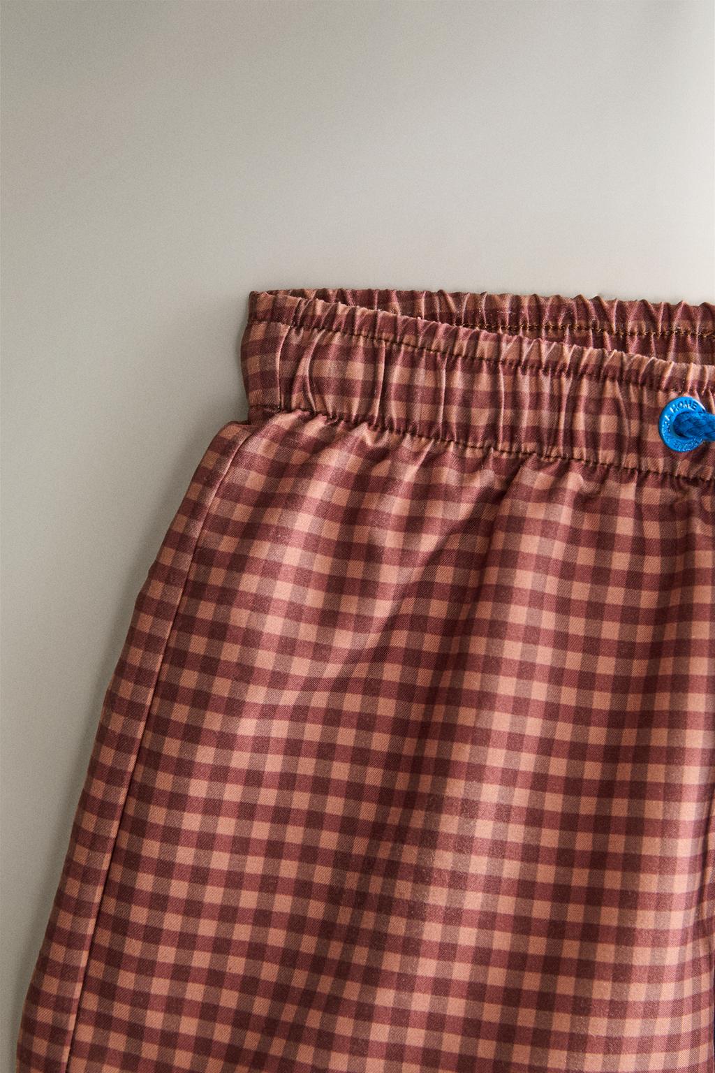 Детские клетчатые плавательные шорты для пляжа