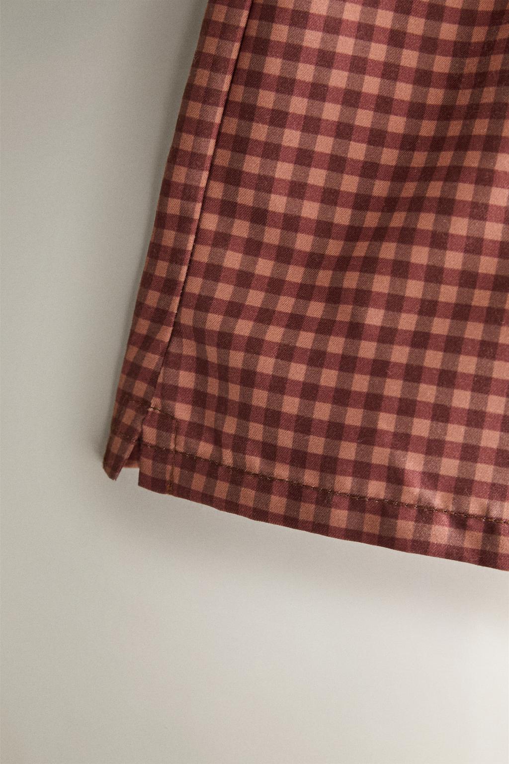 Детские клетчатые плавательные шорты для пляжа