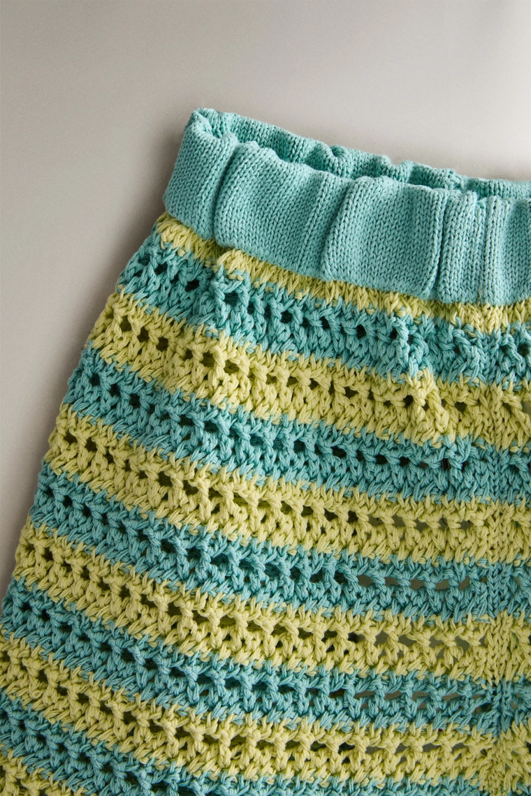 Детские пляжные шорты-бермуды из кружева