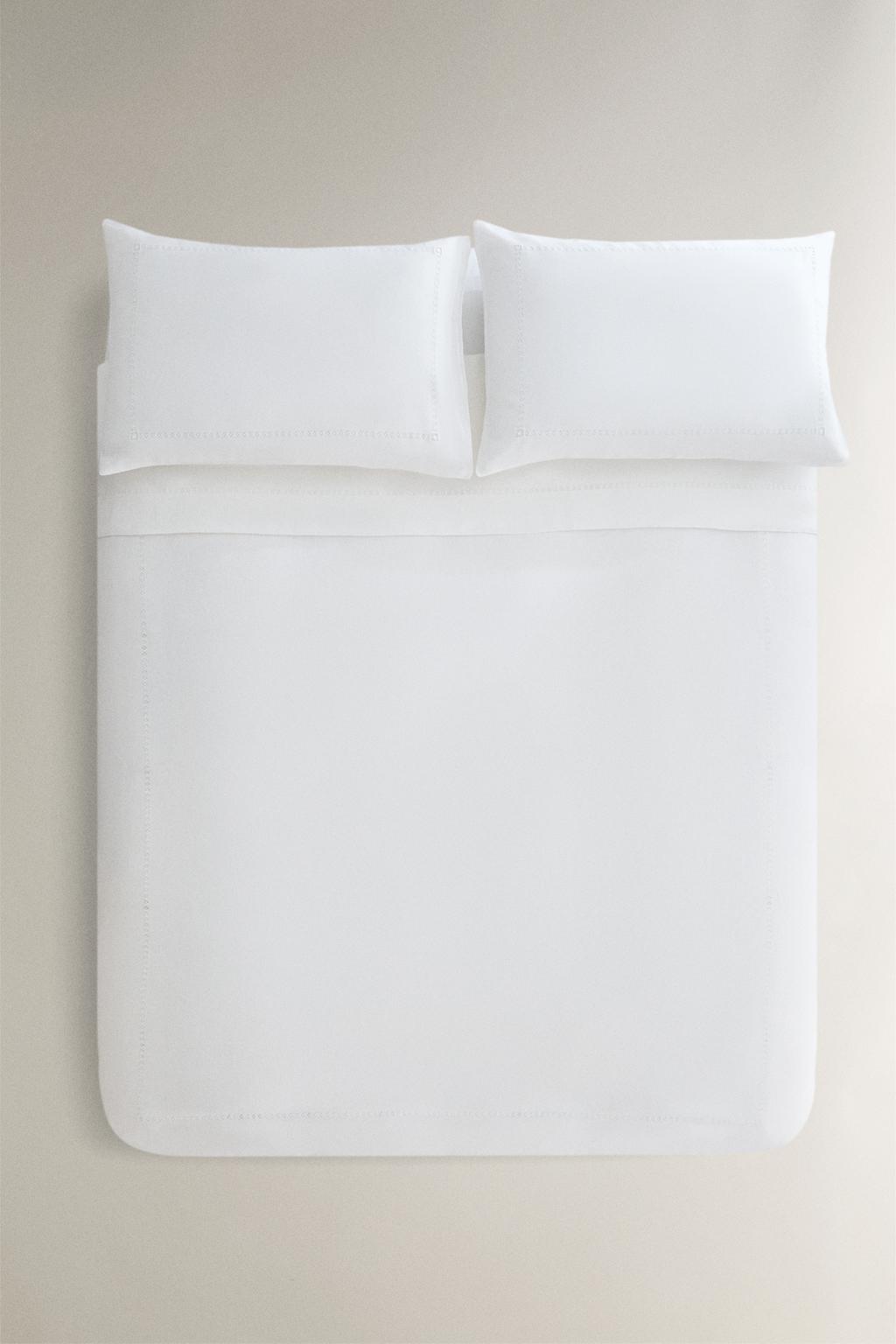 Покрывало из льна с кантом гемстич