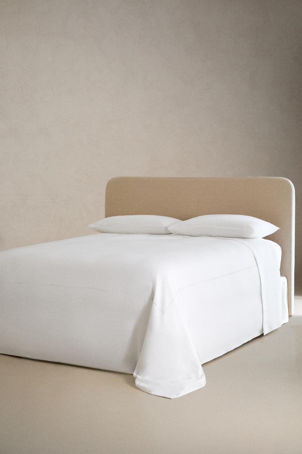 Покрывало из льна с кантом гемстич