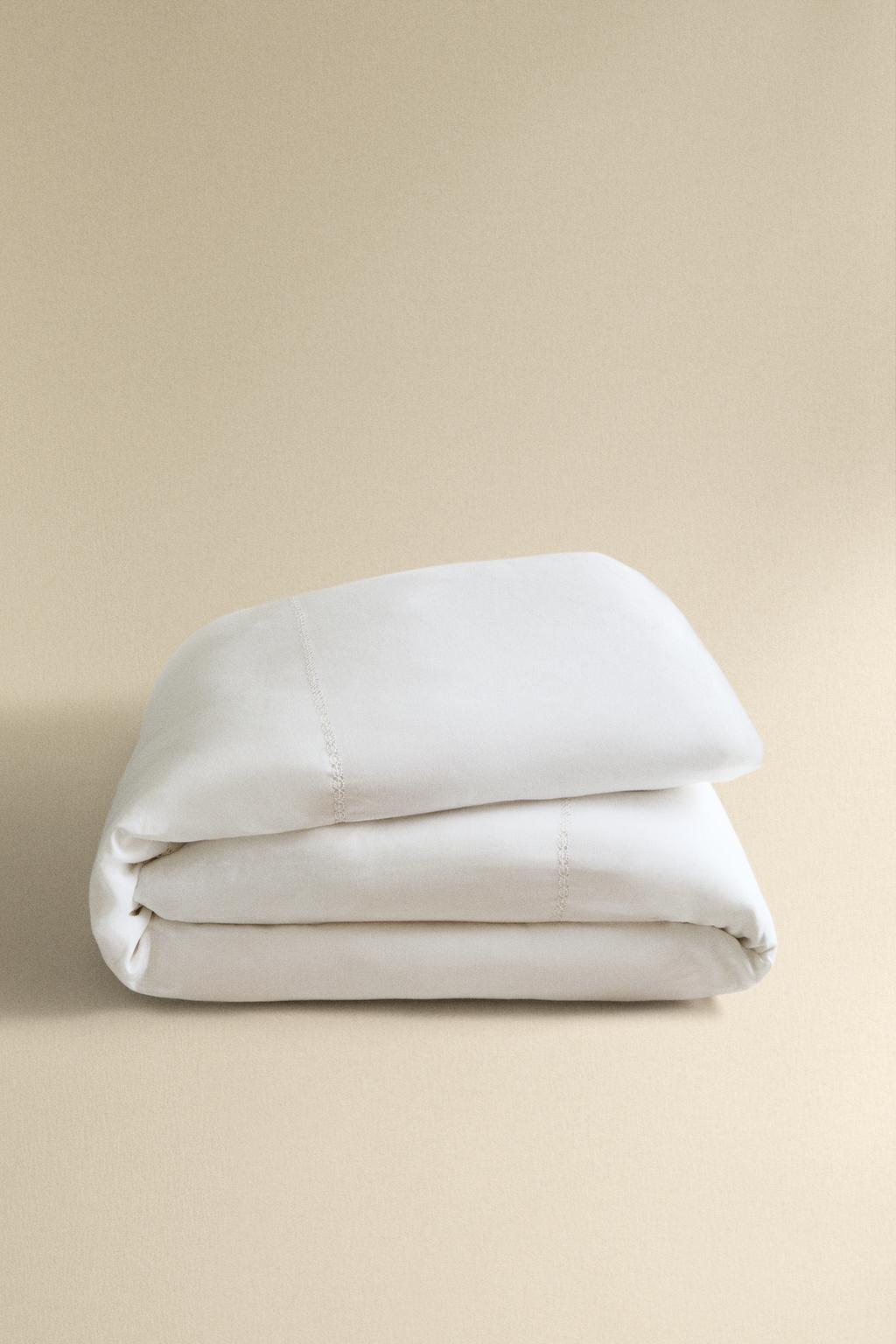 Покрывало из льна с кантом гемстич