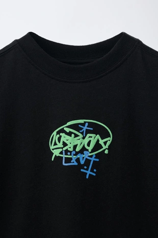 Футболка с принтом в стиле граффити- Заказать в России