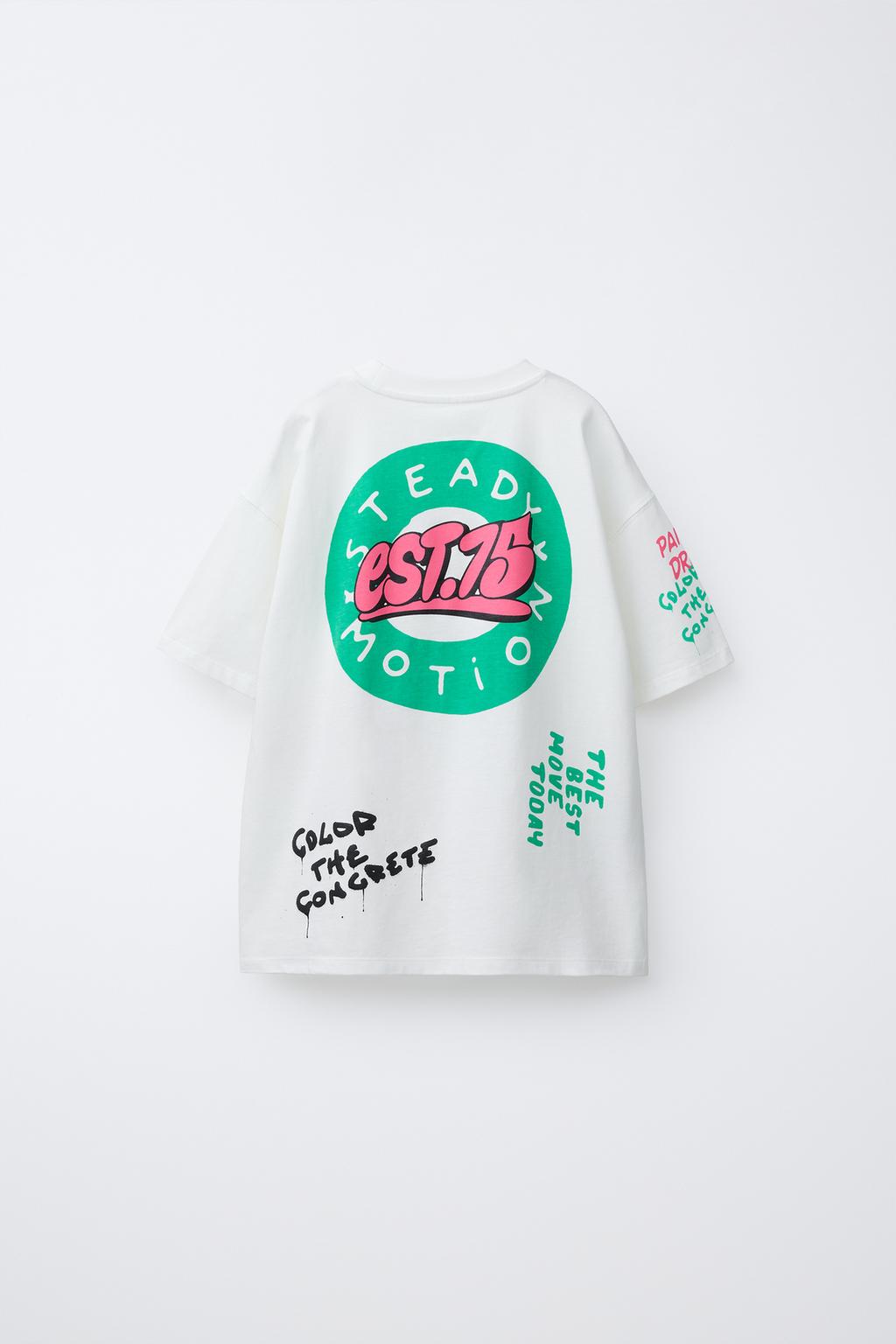 ФУТБОЛКА С ПРИНТОМ ГРАФФИТИ