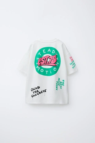 Футболка с принтом граффити- Заказать в России