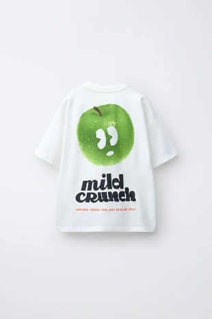 Футболка с принтом «яблоко»- Заказать в России