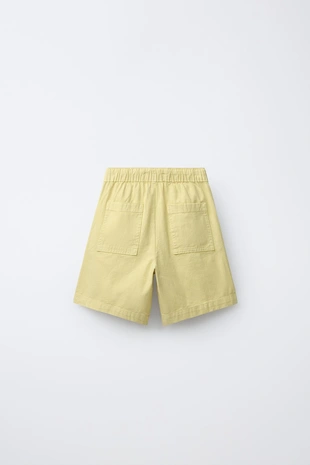 Хлопковые шорты-бермуды с эластичным поясом