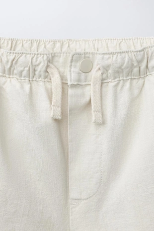 Шорты-бермуды из хлопка с эластичным поясом