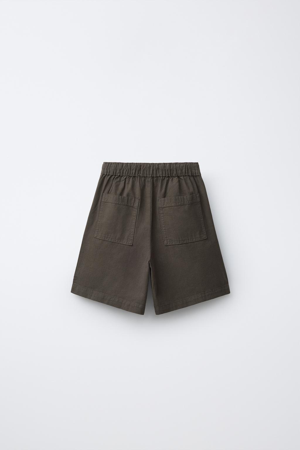 ШОРТЫ-БЕРМУДЫ ИЗ ХЛОПКА С ЭЛАСТИЧНЫМ ПОЯСОМ