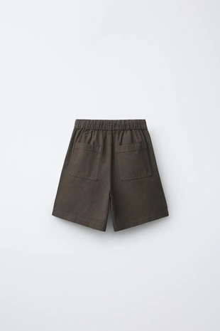 Шорты-бермуды из хлопка с эластичным поясом- Заказать в России