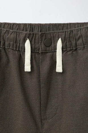 Шорты-бермуды из хлопка с эластичным поясом- Заказать в России