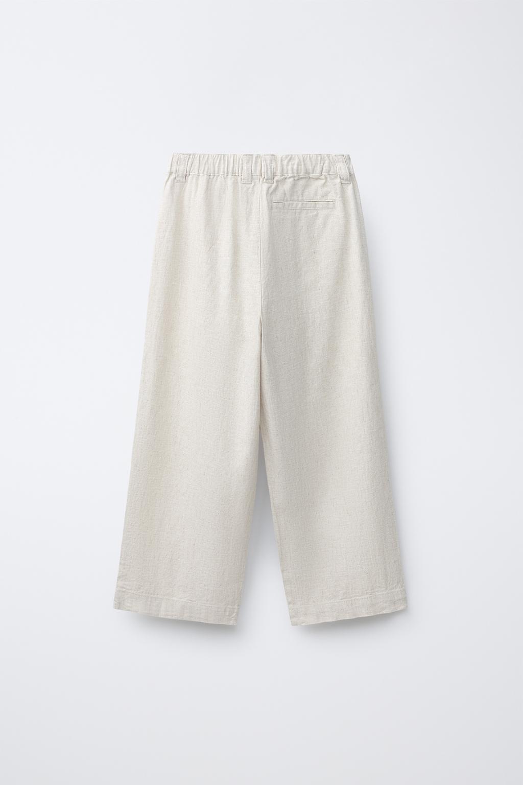 ПРЯМЫЕ БРЮКИ ИЗ ХЛОПКА И ЛЬНА