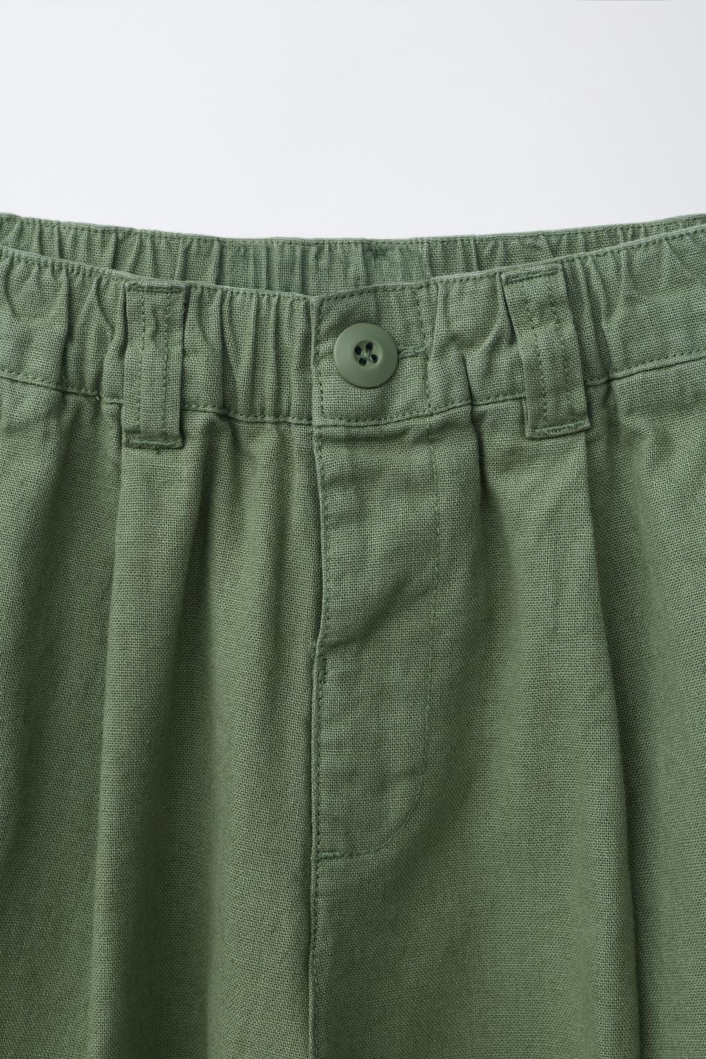 ПРЯМЫЕ БРЮКИ ИЗ ХЛОПКА И ЛЬНА