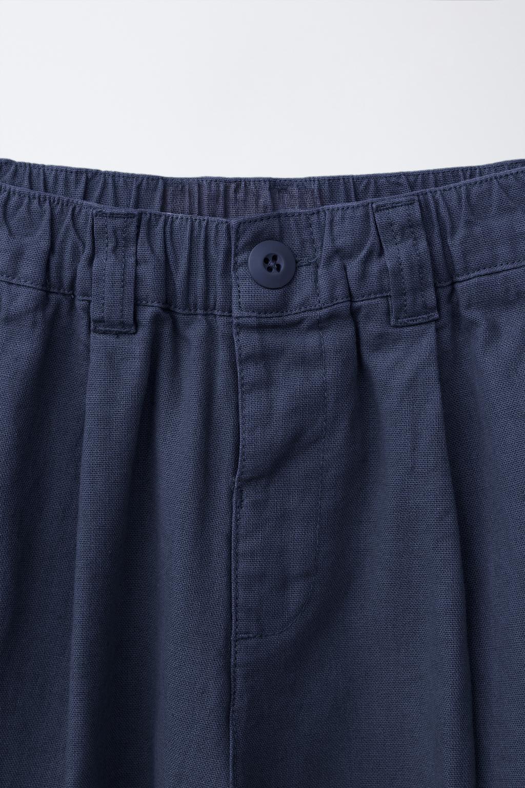 ПРЯМЫЕ БРЮКИ ИЗ ХЛОПКА И ЛЬНА