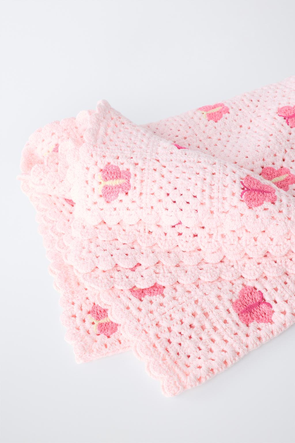 ПЛЕД КРОШЕ С БАБОЧКАМИ