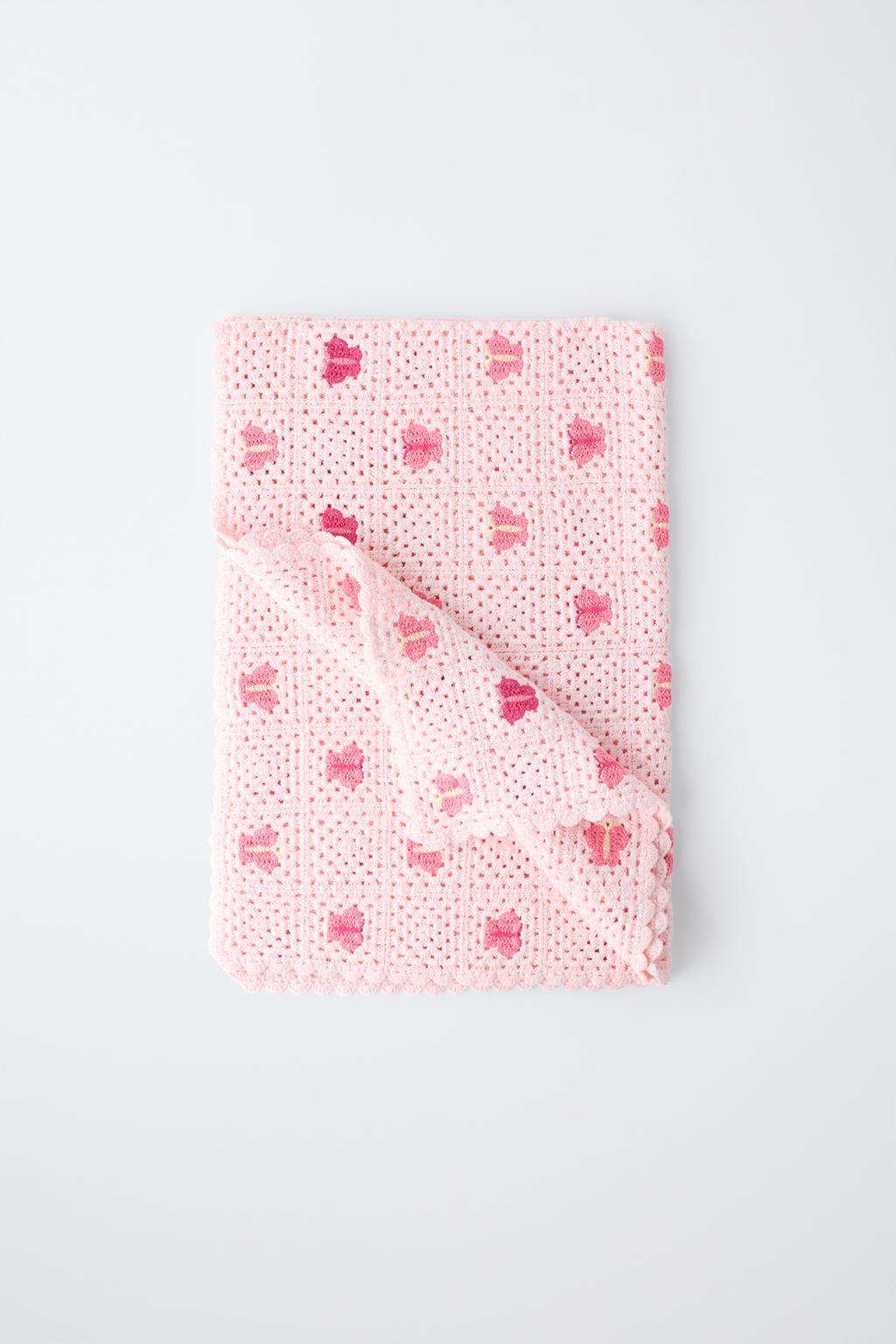 ПЛЕД КРОШЕ С БАБОЧКАМИ