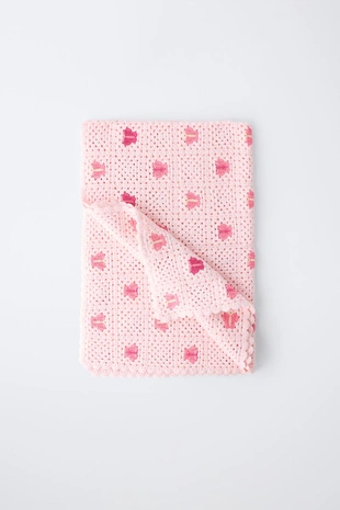 Плед кроше с бабочками- Заказать в России