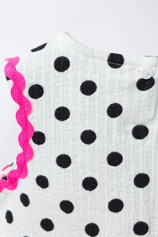 Платье в горошек и контрастные волны- Заказать в России