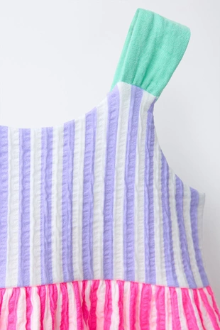 Платье в флуоресцентную полоску- Заказать в России