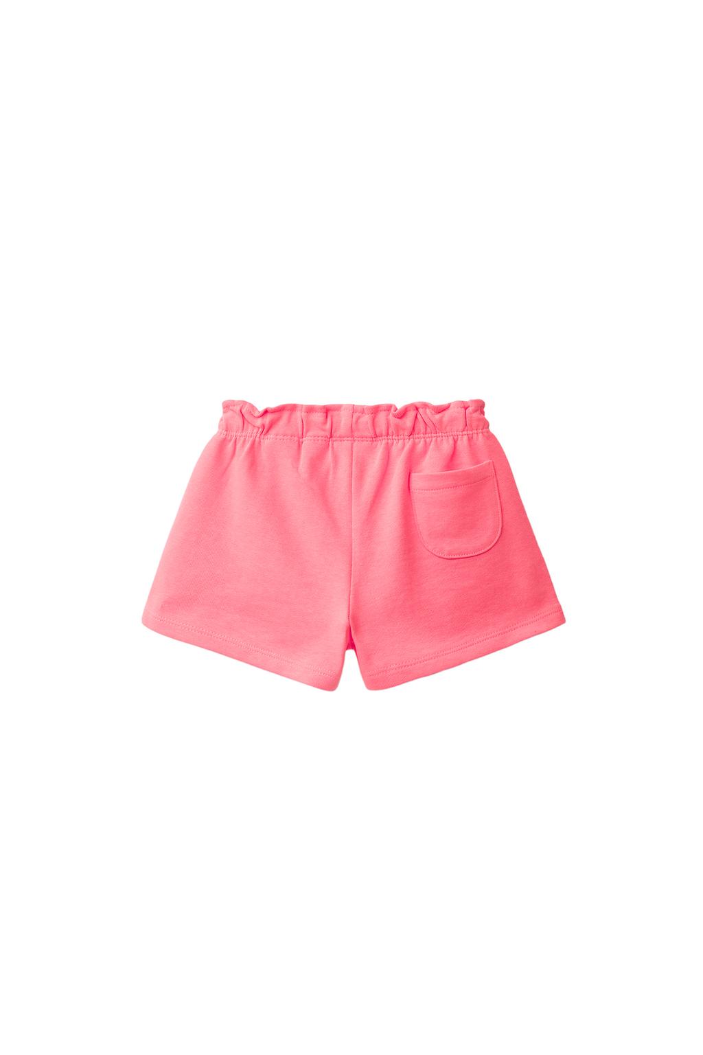 ШОРТЫ ИЗ МЯГКОЙ ТКАНИ С ПРОРЕЗИНЕННОЙ АППЛИКАЦИЕЙ