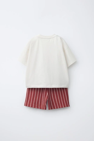 Комплект для джоггинга из футболки и шортов с автомобилем