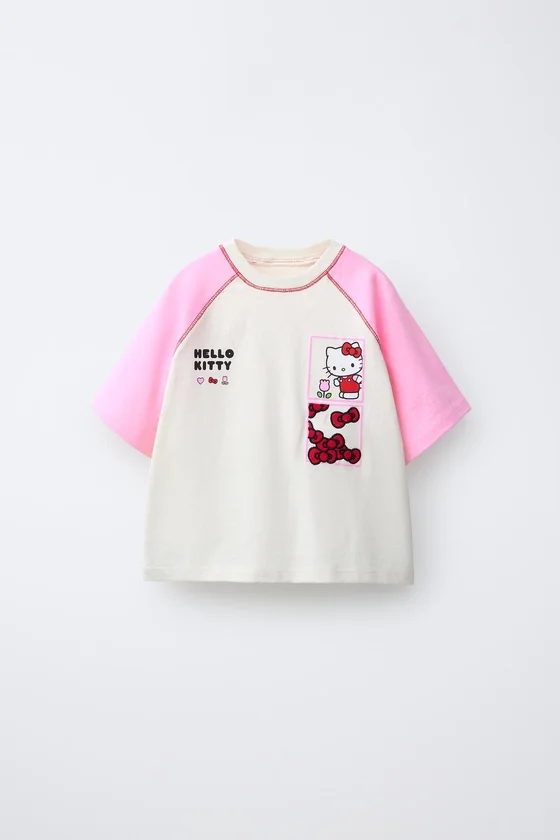 ФУТБОЛКА РЕГЛАН КОНТРАСТНАЯ HELLO KITTY ©